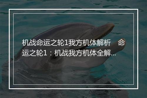 机战命运之轮1我方机体解析　命运之轮1：机战我方机体全解析